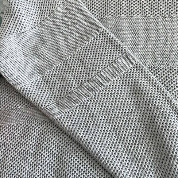 NWT Nordstrom Men’s Shop Light Heather Grey Cotton Cashmere Mock Turtle Zip Neck - Picture 7 of 9